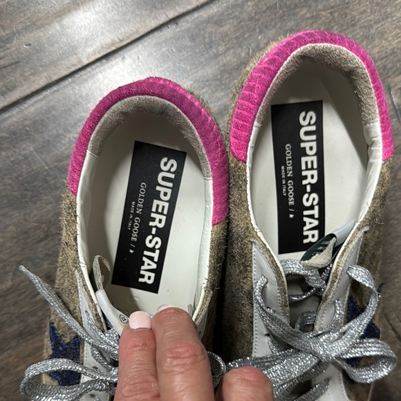 Golden goose leopard print with blue star super star - Picture 6 of 11